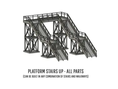 PLA-0001 Platform detail set for Europe H0-scale 38 items 3D print model