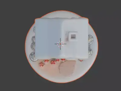 Cartoon Christmas Gingerbread House 3D Model Low-poly 3D model