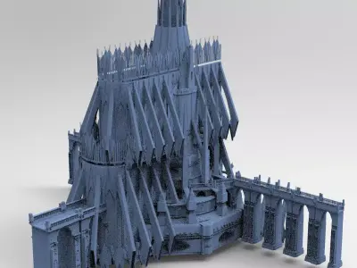 Cathedral Palace Art deco Split Half cathedral  3D model
