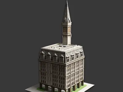19th Century American Building 3D model