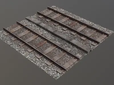 Railroad Tracks 3D model