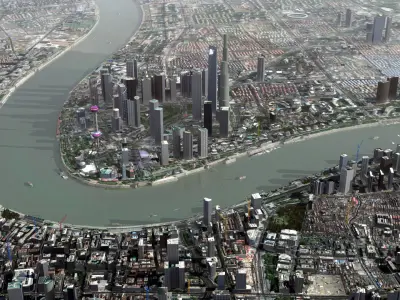 Shanghai City China 3D model