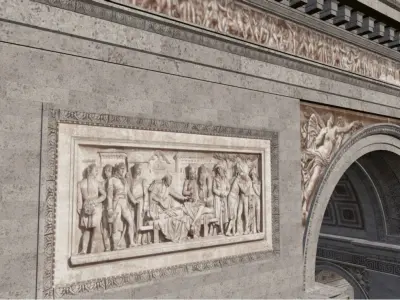 Arco Del Triunfo Low-poly 3D model