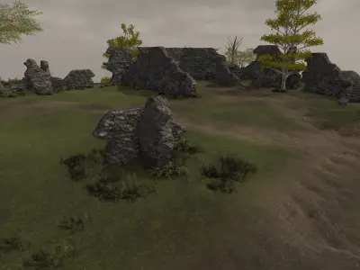 Unity ready Level Design - Fantasy - Nature Low-poly 3D model