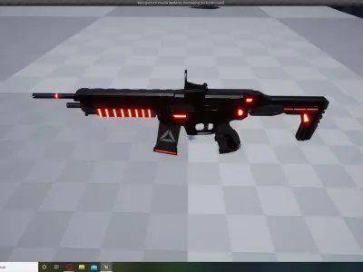 Sci-fi Rifle Weapon 3d Model Low-poly 3D model