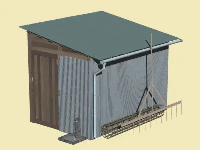 Agriculture Barn Storage Room early model 3D model