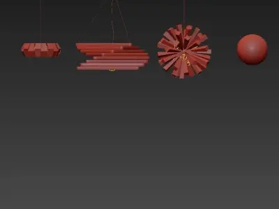 Wood pendant 3D model