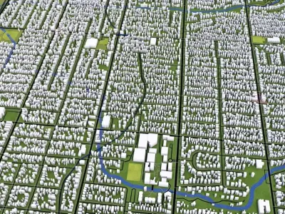 Salt Lake City  Low-poly 3D model