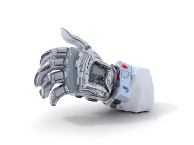 Futuristic Robotic Glove Model Pack Low-poly 3D model