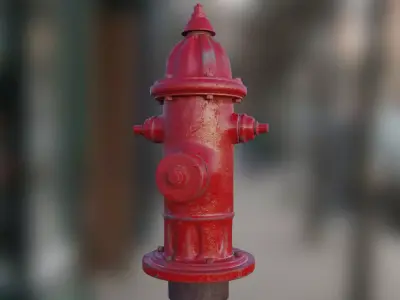 Fire Hydrant  Low-poly 3D model