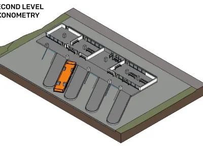 Transport hub - Revit 3D model