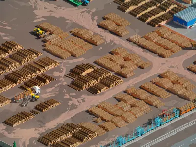 Wood Industry Low-poly 3D model