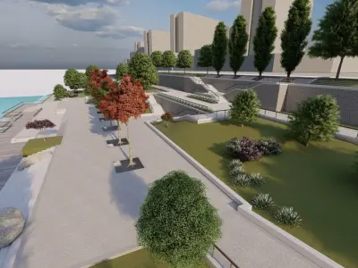 Master park-public park-Private Park Landscape 3D model