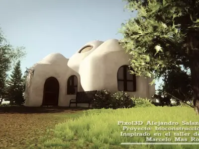 Domo SuperAdobe Bioconstruccion Low-poly 3D model