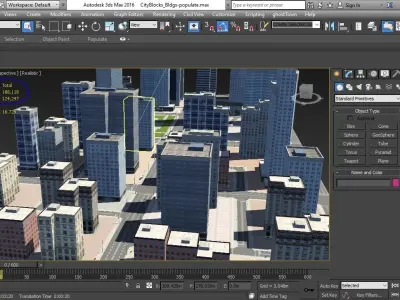The city Low-poly 3D model