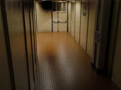 University-Office Hallway 3D model Low-poly 3D model