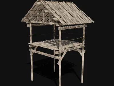 HARBOR HARBOUR PIER CONSTRUCTION DOCKS BRIDGE PORT AAA BUILDER Low-poly 3D model