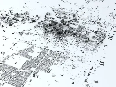 Philadelphia Downtown Streets and Buildings 3D model