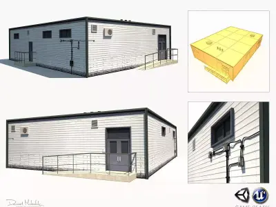 Modern Warehouse 190 Low-poly 3D model