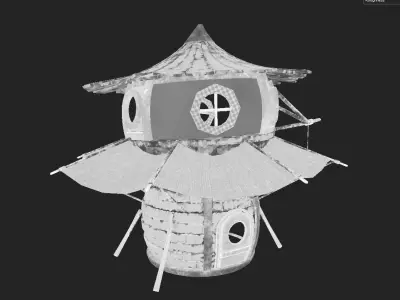 Stylized House 3d Model Low-poly 3D model