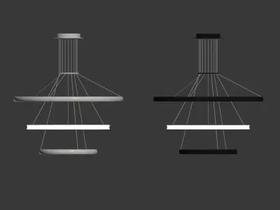 Lamlux nordic uniqe droplight pendant ring chandeliers 3D model