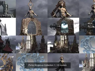 Portal Sculpture Collection 1 3D Model Pack