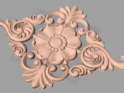 European furniture 3D relief models for CNC wood engraving E248 3D model