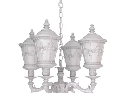 Streetlight Outdoor Hanging pendant lamp chandelier lantern lamp 3D model
