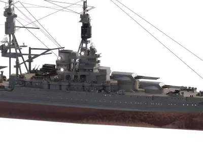 WW2 US NAVY BATTLESHIP USS OHIO 3D model