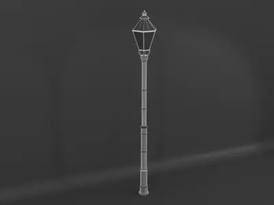 Lamp Post Low-poly 3D model order