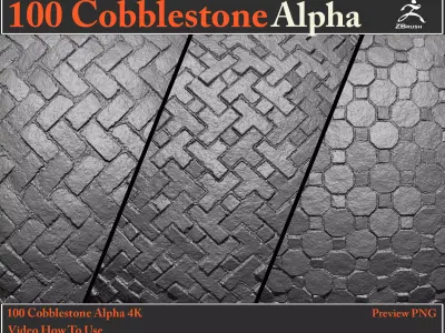 100 Cobblestone Alpha Maps - Video How To Use Texture