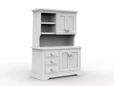 Hutch Cabinet 3D Printable 3D print model