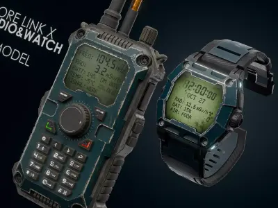Core Link X - Tactical Radio and Smartwatch Bundle Low-poly 3D model