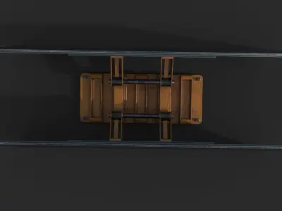 Set of Sci-Fi Computer Equipment Low-poly 3D model