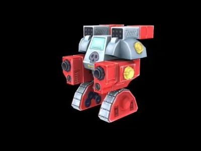 Robots Grunt Low-poly 3D model
