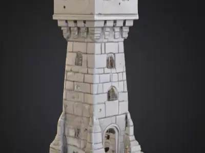 Viking Dice Tower Low-poly 3D model