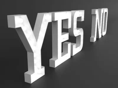 Yes No Lights 3D model