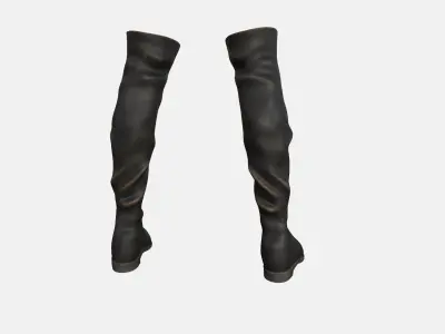 Leather Boots Man Low-poly 3D model