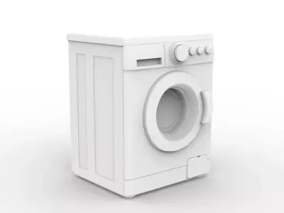 Realistic Washing Machine 3D Printable 3D print model