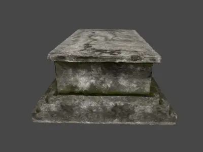 Tomb 2 gravestone Low-poly 3D model