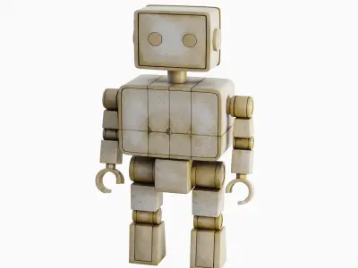 Decorative Robot Sculpture Set  3D model