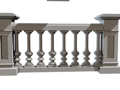 Concrete Balustrade 3D print model