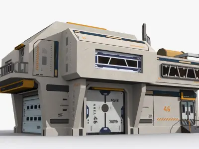 Sci-Fi Industrial x16 Low-poly 3D model
