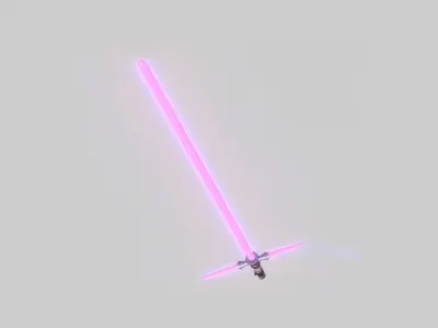 Star Wars Lightsaber Crossguard 03 Pink - SciFi Weapon Low-poly 3D model