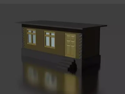 city house low-poly Low-poly 3D model purchase