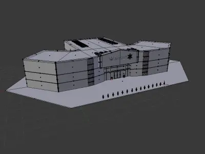 Walmart Supercentre Low-poly 3D model