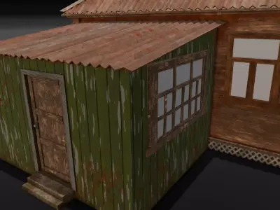 Rusted Old House Low-poly 3D model