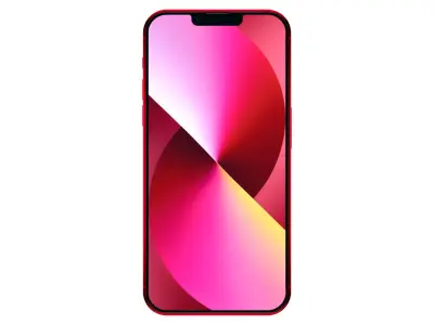 Apple iPhone 13 Red Low-poly 3D model