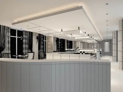 Business Restaurant - Coffee - Banquet  84 3D model