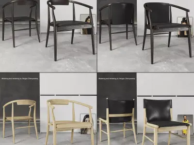 Chairs Jens set 3D model